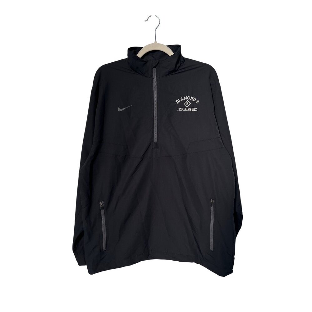 Nike Golf Diamond B Trucking Inc Half Zip Jacket Mens L Long Sleeve Performance